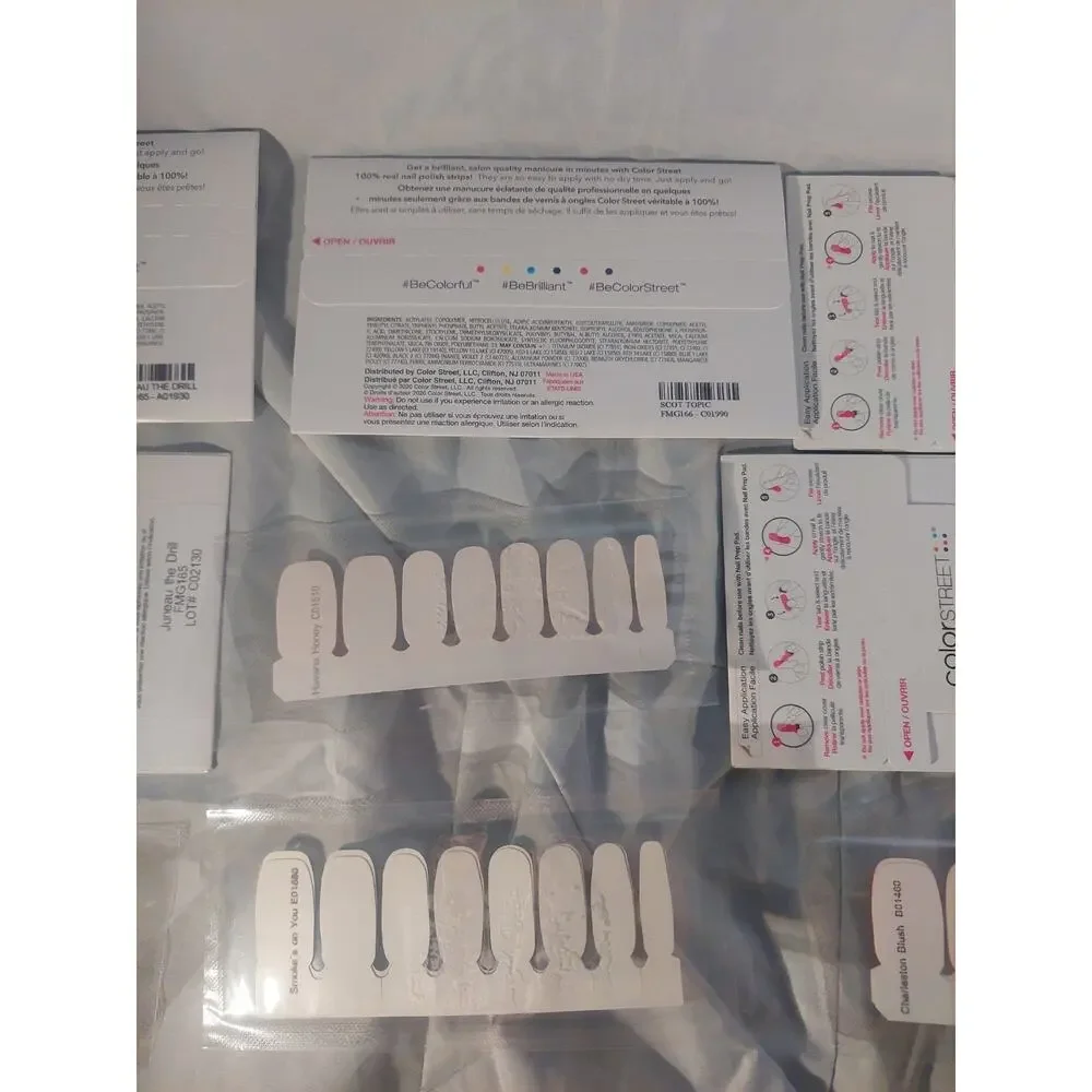 Colorstreet Nail Strips Lot Of 11 Colors Long Time No Sea, Smokes On You, Havana